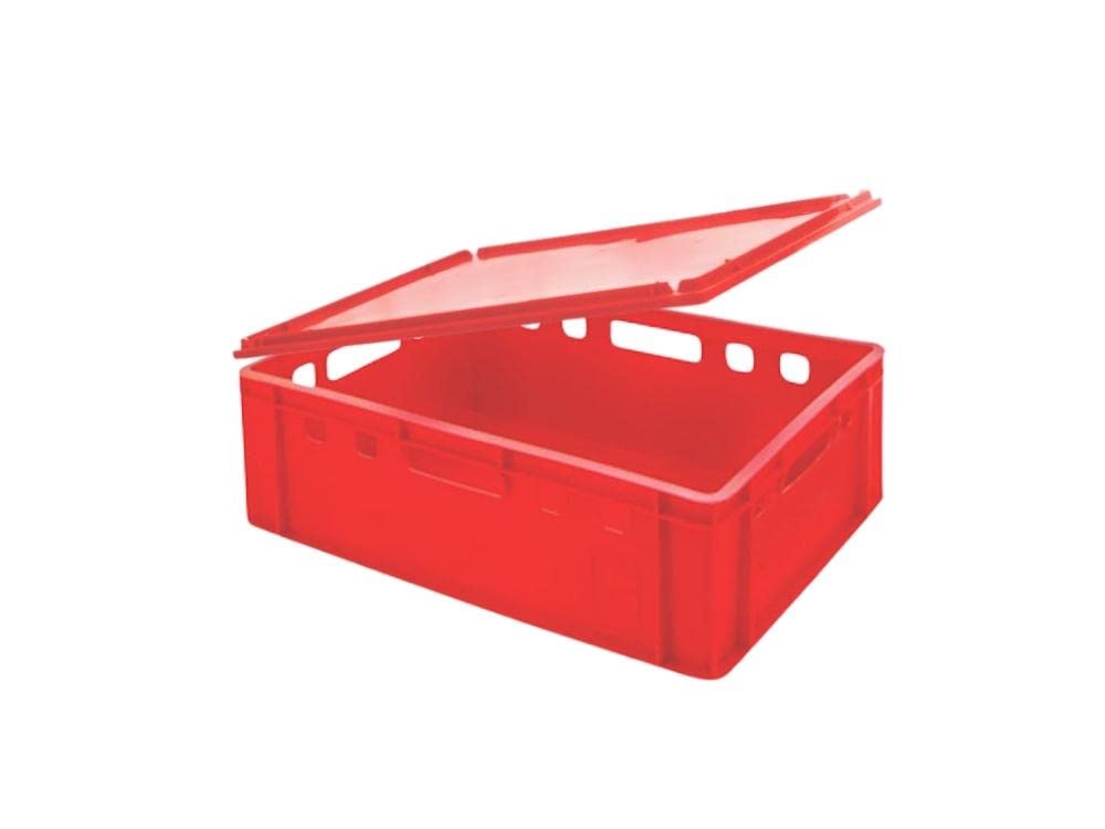 PROREGAL CHEFGASTRO Eurobehälter Fleischerkasten E2 mit Auflagendeckel | HxBxT 20x40x60cm | 41 Liter