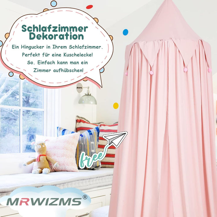 MRWiZMS Betthimmel | Baldachin Kinderzimmer | Himmel Babybett Kinder Schlafzimmer Dekoration für Höh