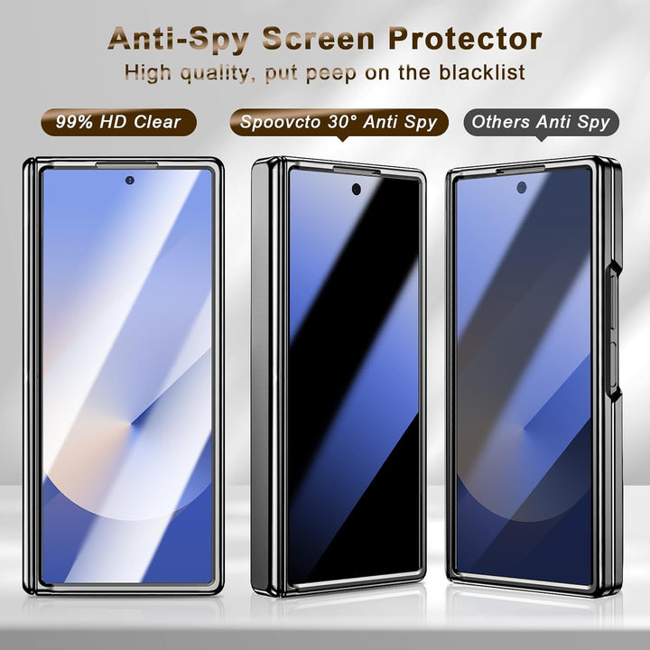 spoovcto für Samsung Galaxy Z Fold6 Fall: mit Anti-spy Privatsphäre Displayschutz, Built-in Kamera K