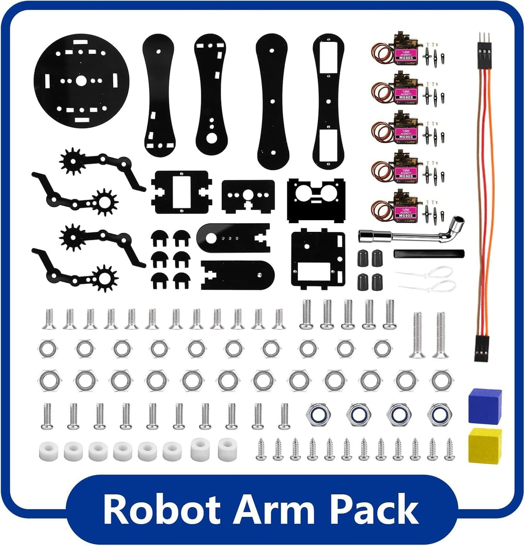 ACEBOTT Roboterarm Smart Car Bausatz, Robotik Bausatz, Mint Spielzeug, Programmier-Roboter-Bausatz,