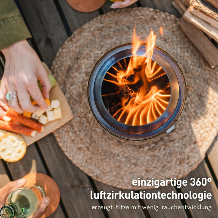 Solo Stove Mesa XL Tischfeuer Outdoor | Raucharmer Mini Tischkamin, Deko für Garten, Terrasse und Ba