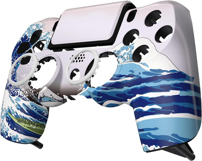 eXtremeRate Ghost Front Hülle&Touchpad&Akzentringe kompatibel mit ps4 Slim Pro Controller, DIY-Ersat