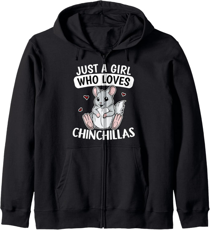 Just A Girl Who Loves Chinchillas Lustiges Chinchilla Kostüm Kapuzenjacke
