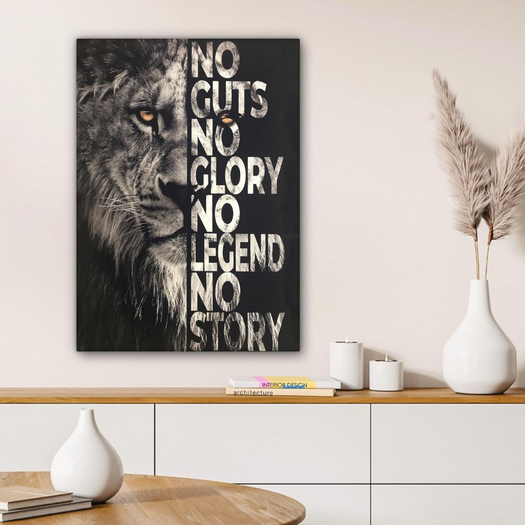 MuchoWow© Leinwand Bilder 60x80 cm Wanddeko Wohnzimmer Aesthetic Room Decor Deko Zimmer Wandbilder M
