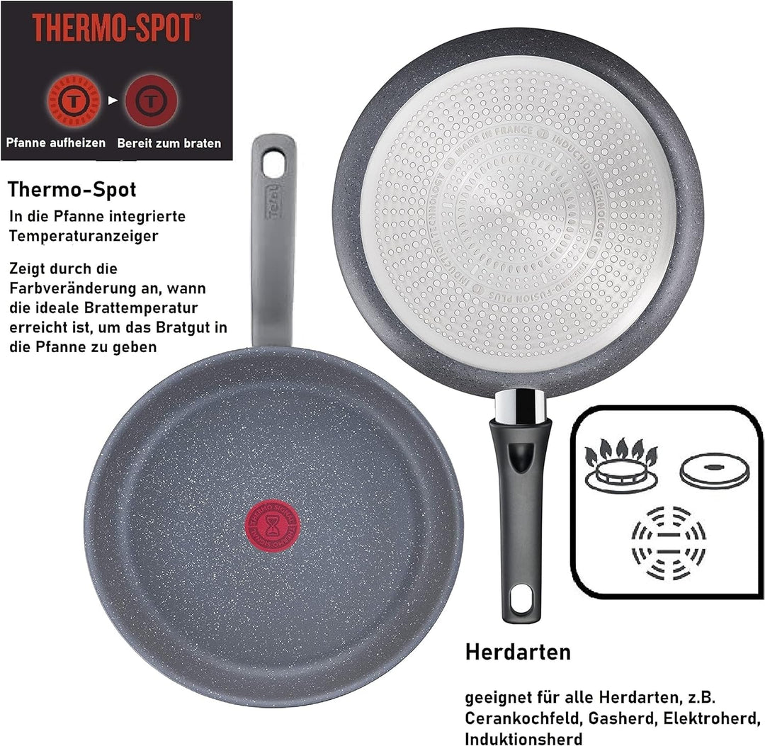 Tefal G13412 Healthy Pfanne 30cm, UVP 89€, Edelstahl Bratpfanne Antihaft-beschichtet , Extra Kratzfe