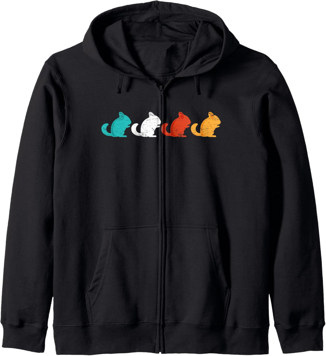 Retro Vintage Chinchillas Chinchilla Besitzer lustige Chinchilla Kapuzenjacke