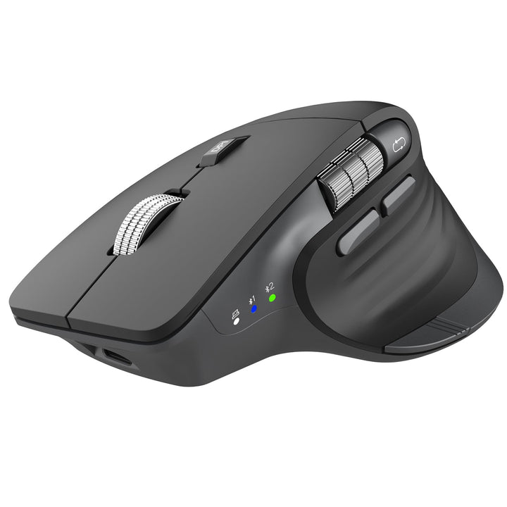 Kabellose Bluetooth Maus, Ergonomische, Wiederaufladbare, Geräuscharme Maus mit Multi-Device-Funktio