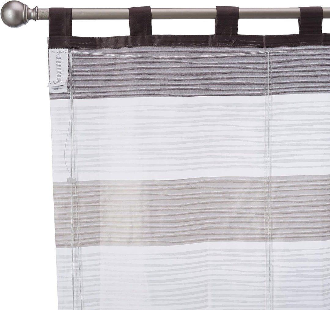 Home fashion SCHLAUFENRAFFROLLO QUERSTREIFEN SCHERLI GABI, Stein, 130 X 100 cm, 7