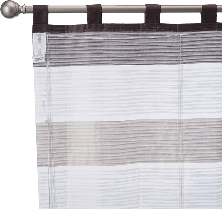 Home fashion SCHLAUFENRAFFROLLO QUERSTREIFEN SCHERLI GABI, Stein, 130 X 100 cm, 7
