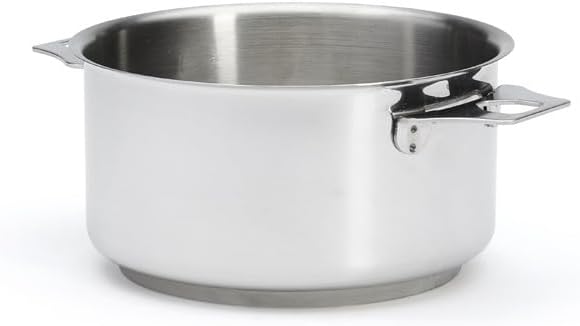 De Buyer 3491.16 Kasserolle - Bratentopf, Edelstahl, Silber, 23,4 x 0,8 x 8 cm