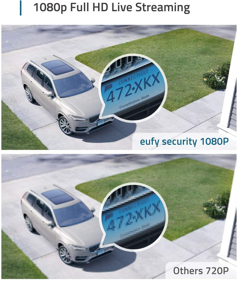 eufy Security eufyCam 2C, kabellose Überwachungskamera aussen, 180 Tage Akku, HD 1080p, IP67 wetterf