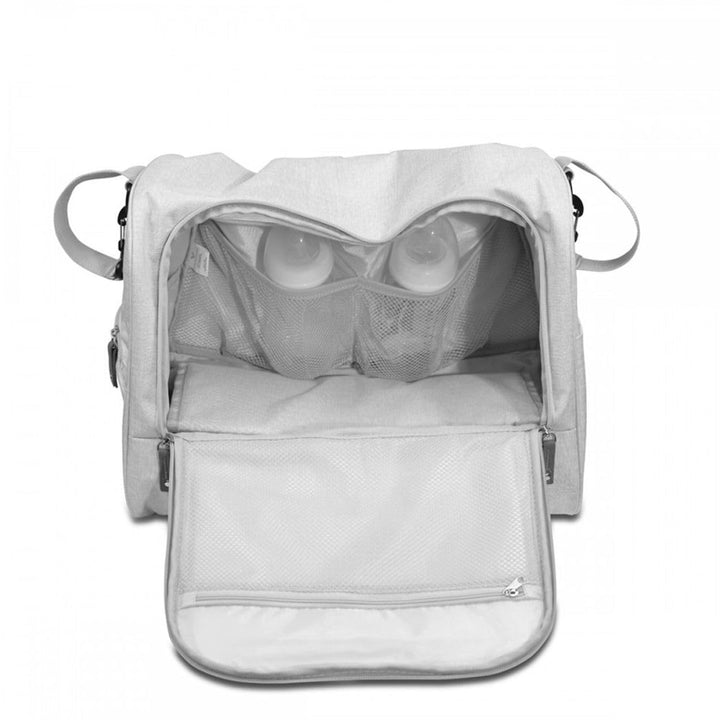 Cangaroo Wickeltasche Jossie Wickelunterlage, Reissverschluss, Gurt verstellbar, Farbe:grau, grau