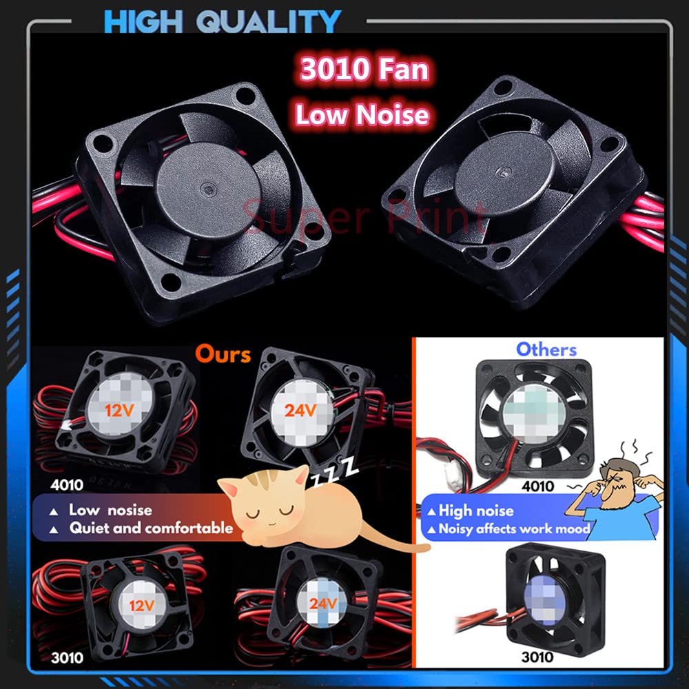 Super Print V6 Hotend 12V 40W Remote Bowen Print J-Head Hotend Titanium Alloy HeatBreak Cooling Fan