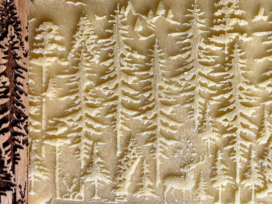 WILD 3-er SET Kinder Nudelhölzer. Nudelholz mit muster für Gebäck und Keramik von Algis Crafts 3-er
