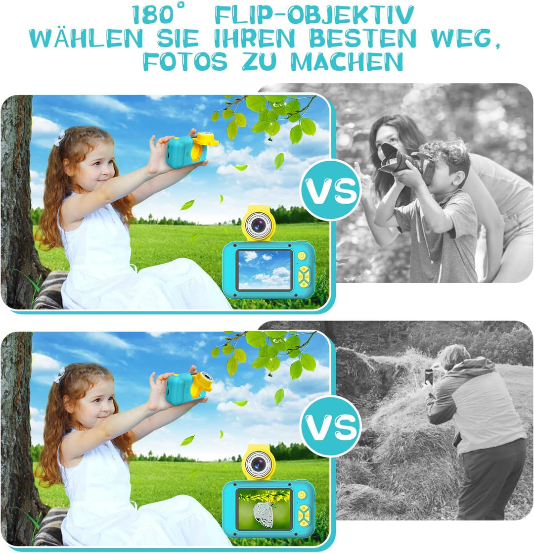 KinderKamera,ARNSSIEN Kinder Kamera,Selfie Kamera Kinder,Geschenk für3 4 5 6 7 8 9 10Jahre Mädchen u
