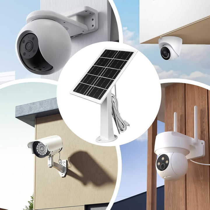 Monokristalline Solarmodule 3.6W/6W/8W Solarpanel Für Akku Überwachungskamera Aussen, Type-C Solarmo