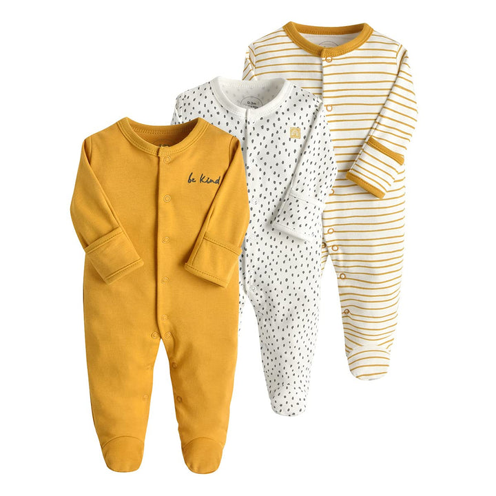 amropi Baby Mädchen Schlafstrampler 3er Pack Jungen Pyjamas Baumwolle Overalls Strampler für 0-12 Mo