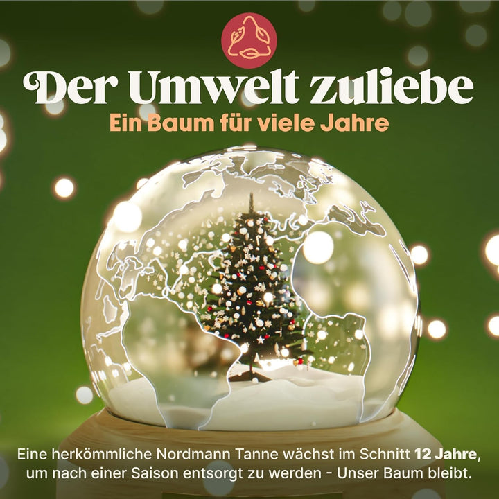 Premium Weihnachtsbaum künstlich 220cm -TESTSIEGER - Naturgetreu, dichte Zweige, Künstlicher Weihnac
