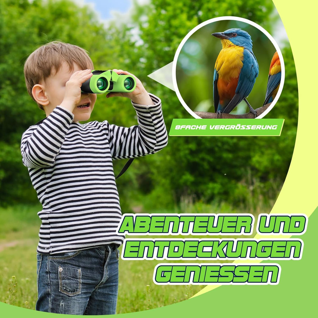 Fernglas für Kinder, Outdoor Spielzeug Mädchen Geschenke 3-12 Jahre Kinderspiele ab 3-12 Jahre Gebur