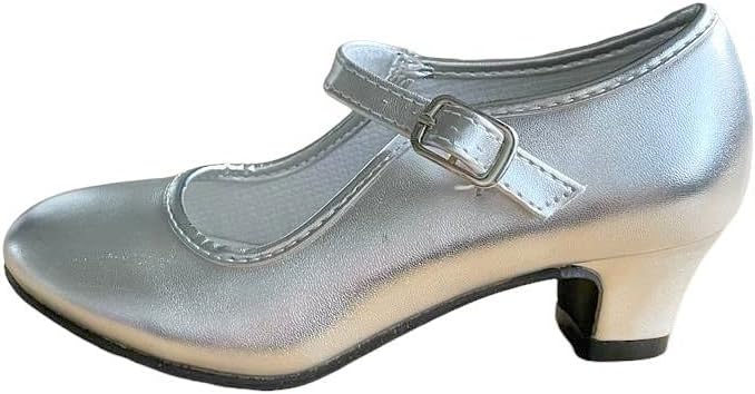 La Senorita Spanische Flamenco Schuhe 24 EU Silber, 24 EU Silber