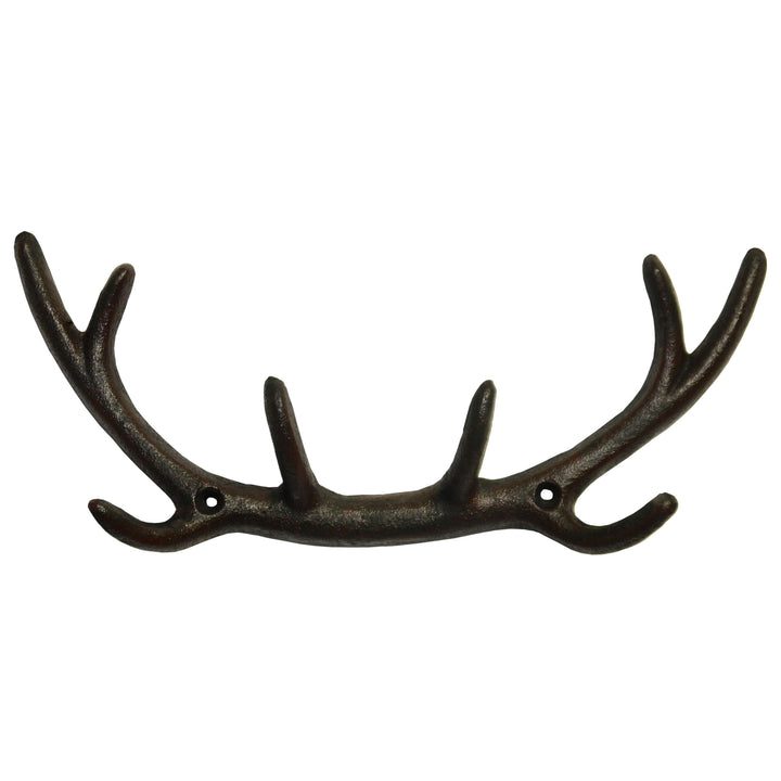 degawo Hirschgeweih Wandhaken Haken GARDEROBE Gusseisen Antik-schwarz-braun Landhaus