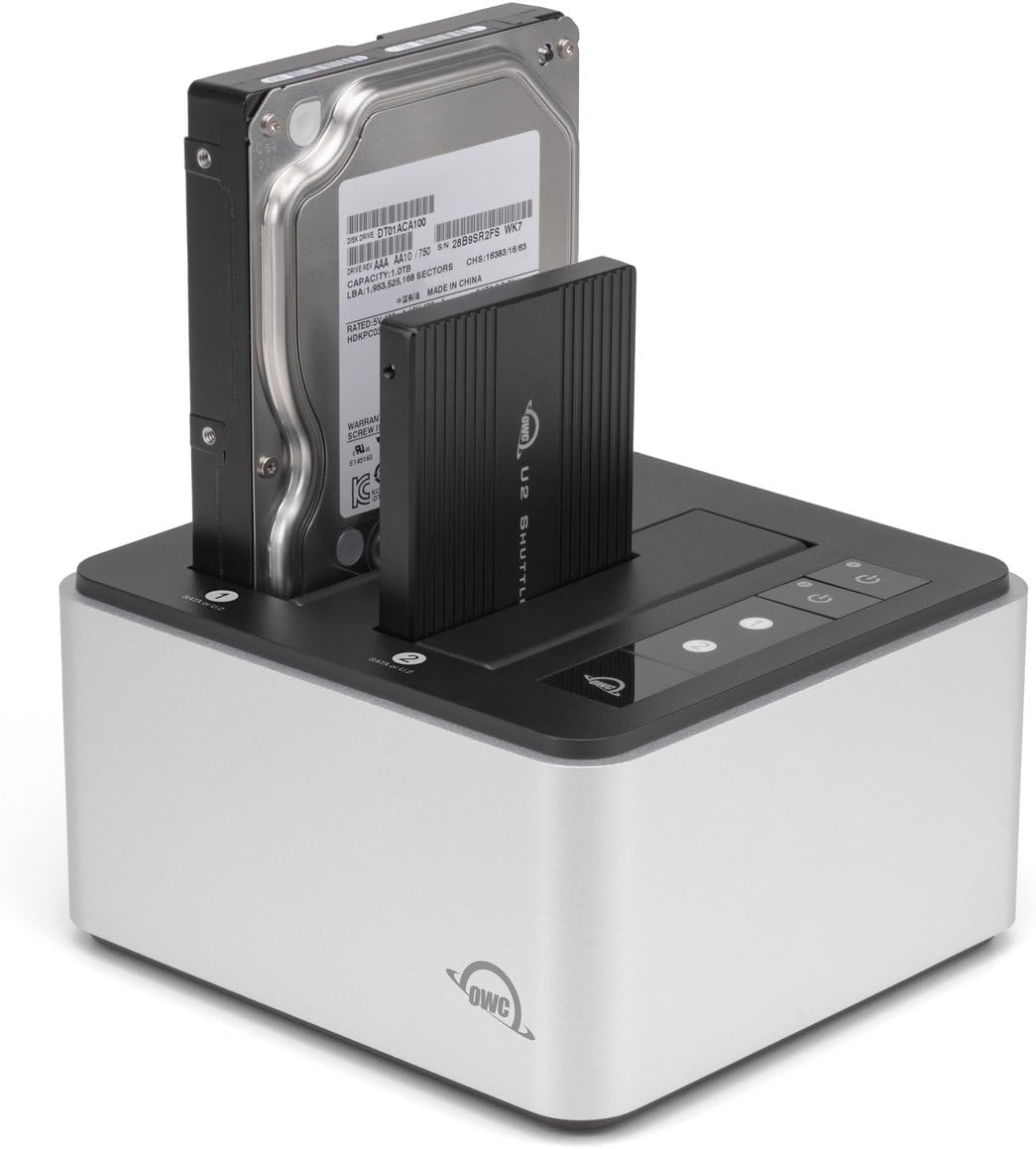 OWC Drive Dock U.2 (USB 3.2 (10 Gb/s) mit Zwei Einschüben für 2,5-Zoll- und 3,5-Zoll-SATA- und NVMe