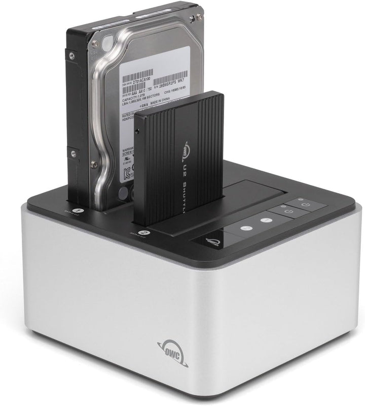 OWC Drive Dock U.2 (USB 3.2 (10 Gb/s) mit Zwei Einschüben für 2,5-Zoll- und 3,5-Zoll-SATA- und NVMe