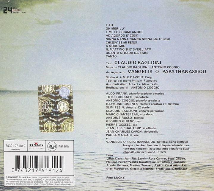 E Tu...-Dischi D'oro, Audio-CD