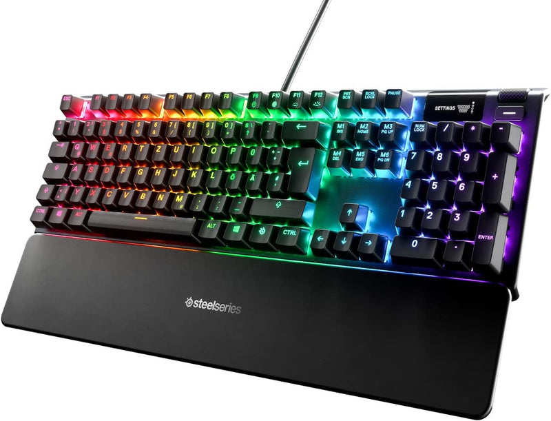 SteelSeries Apex 5 - Hybrid-Mechanische Gaming Tastatur - Tastenweise RGB-Beleuchtung - Oled Smart-D