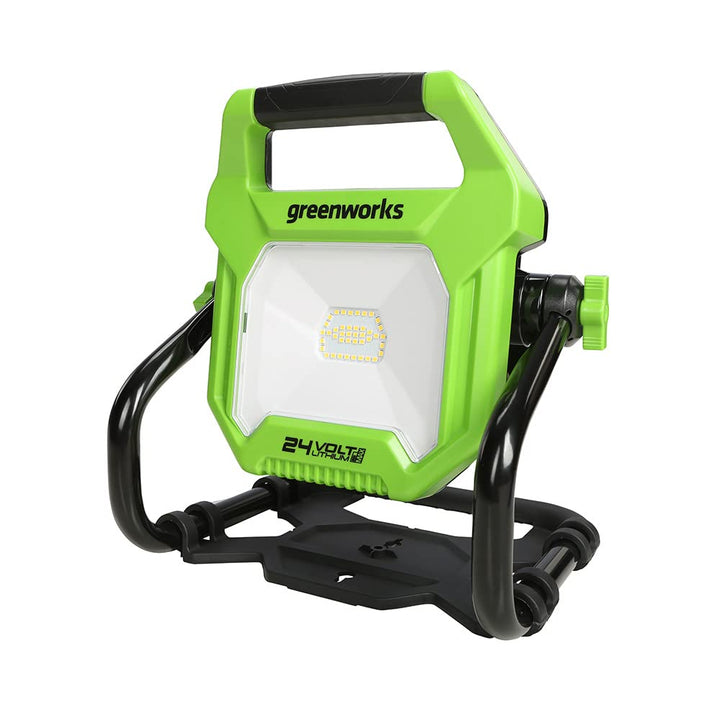 Greenworks G24WL Akku Arbeitsleuchte mit Haken zum Aufhängen, AC/DC-Hybrid, AC-Netzkabel oder tragba