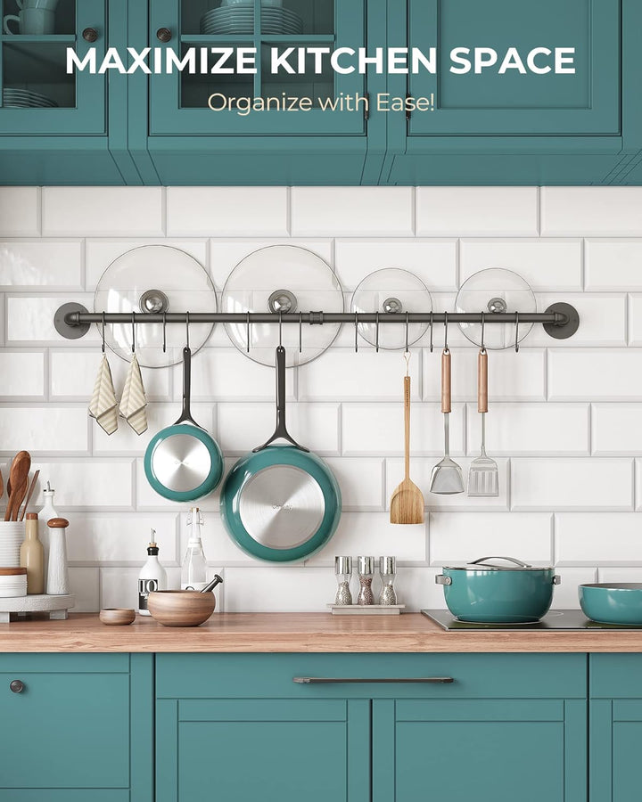 OROPY küchenregal - 97cm Industrieller Stil Wandmontage Hängeleisten für Töpfe Küche Utensilien Gest