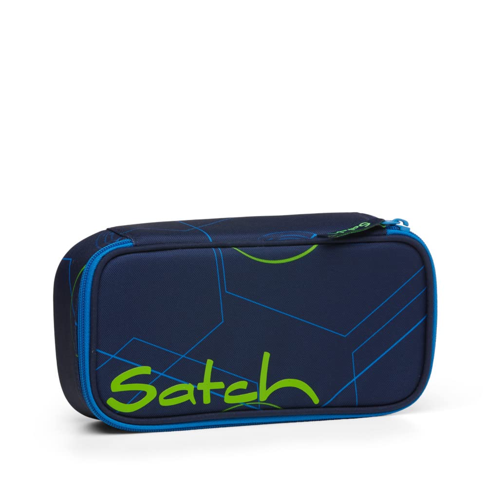 satch Schlamperbox extra gross inkl. Trennfach Reissverschlussfach Stiftehalter Geodreieck Sichtfens