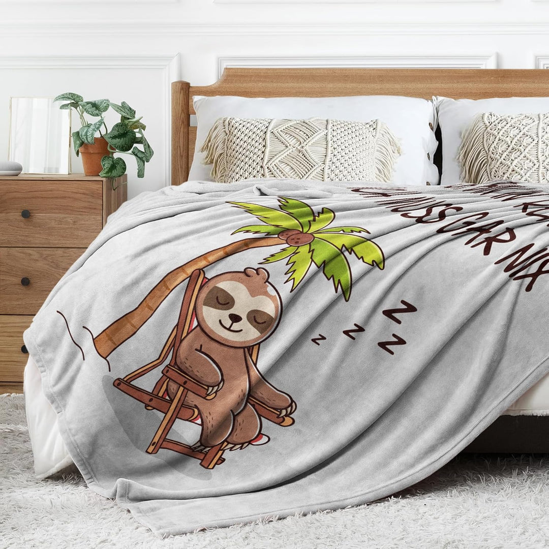 Lustiges Oma und Opa Geschenk zum Ruhestand, Renteneintritt Geschenk Frau und Männer, Kuscheldecke,