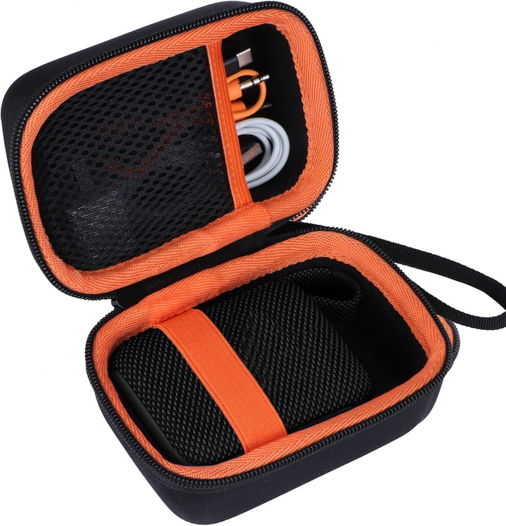 Hart Reise Schutz Hülle Etui Tasche für JBL Go 4 / JBL GO 3 Tragbaren Bluetooth-Lautsprecher (Schwar