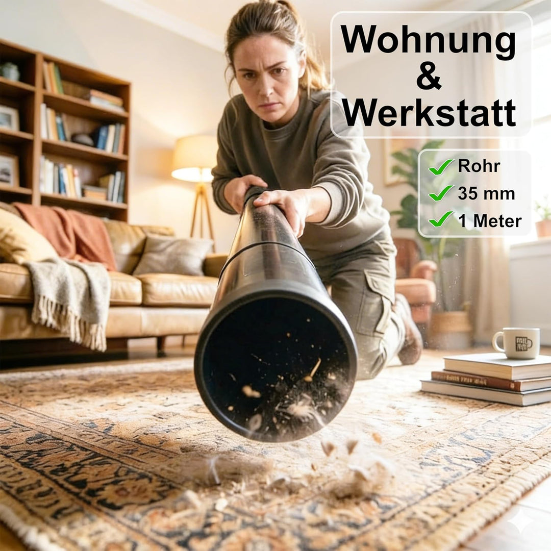 DeClean 2 x Verlängerungs Rohr 35 mm Staubsaugerrohr Staubsauger Kunststoff kompatibel mit Kärcher A