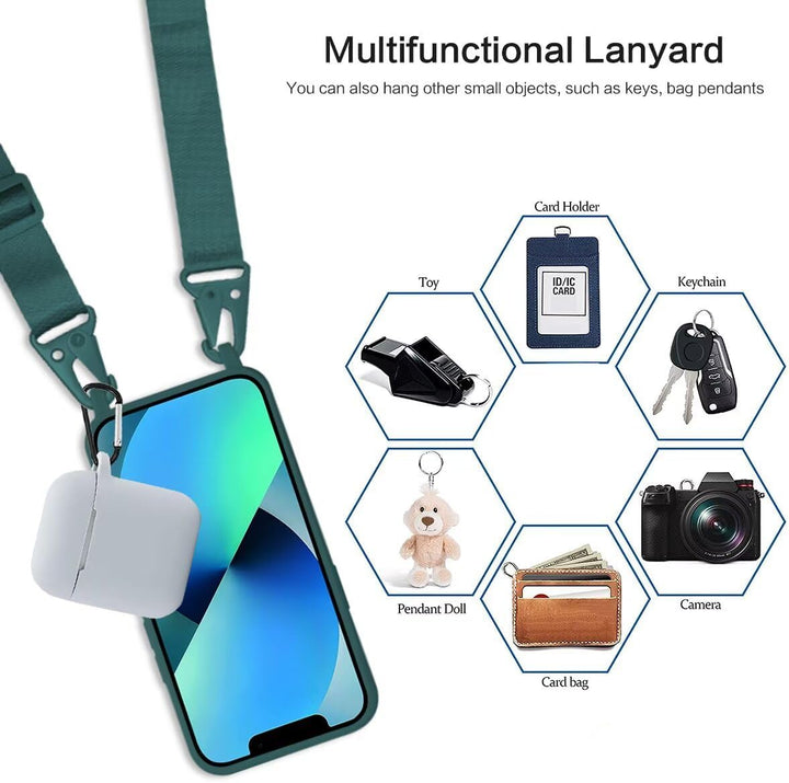 FERLAN Handykette mit Band für Samsung Galaxy A55 Hülle, Lanyard (abnehmbar) Handyhülle Case mit jus