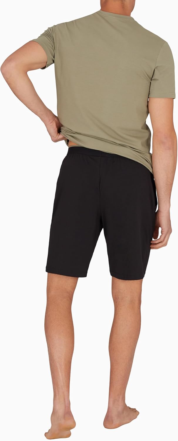Emporio Armani Herren Short Pajamas Pyjamaset S Schwarz/Vetiver, S Schwarz/Vetiver