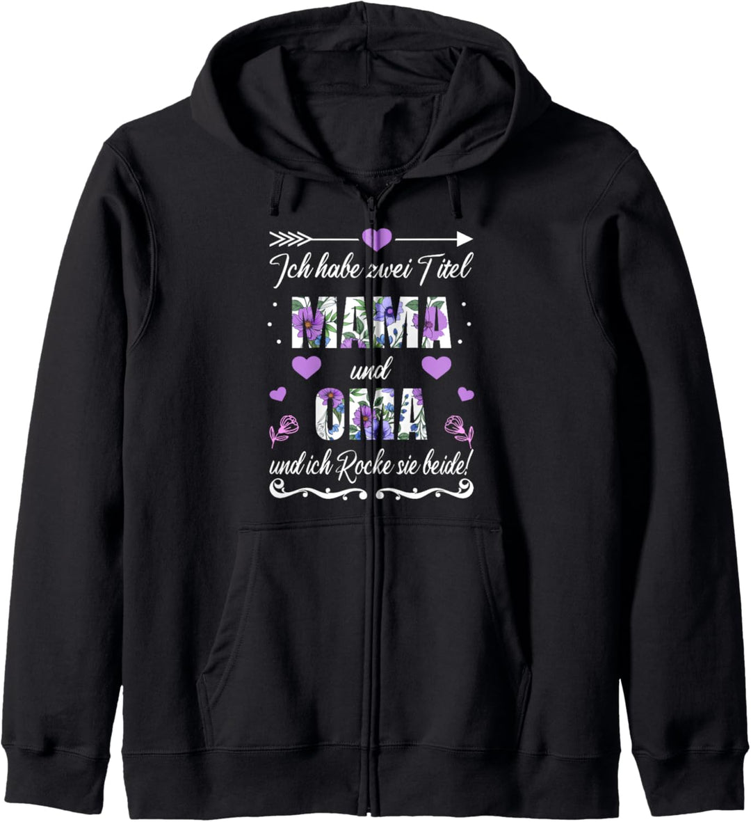 Ich habe zwei Titel Mama und Oma Muttertag Weihnachten Kapuzenjacke