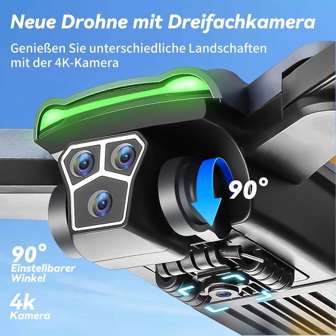 S166 GPS Drohne mit 4K Kamera, unter 249g für Erwachsene, Bürstenloser Motor, 60 Min Flugzeit (3 Akk