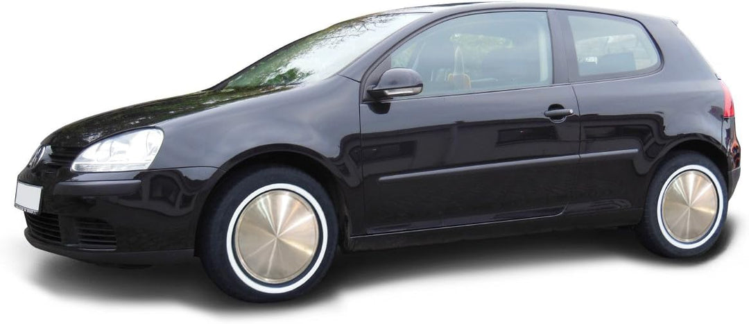 Weisswandringe (4 Stück) 14 Zoll schwarz - weiss + TÜV-Bescheinigung.
