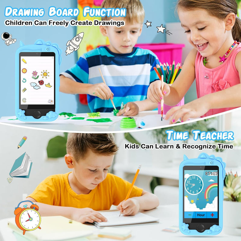 Mingfuxin Kinder Handy, Pretend Smartphone für Kinder Mädchen Jungen, 2,8 Zoll Touchscreen Telefon U