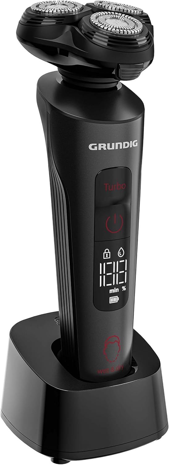 Grundig ProClub MS 9130 Herrenrasierer, BeardCare Sensor, Kunststoff des äusseren Gehäuses aus 61% r