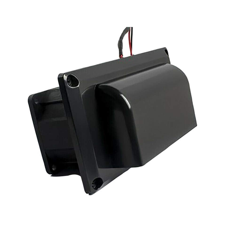 Riloer Universal-Seitengitter für Wohnmobil, Wohnwagen, Anhänger, Lüftungsgitter, schwarz, 12 V, Sch