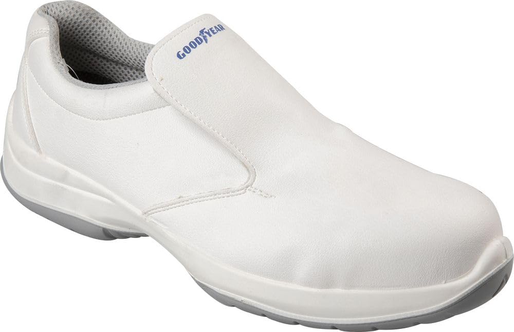 Goodyear S2 metallfreie Slip-On-Sicherheitsschuhe weiss Grösse 42