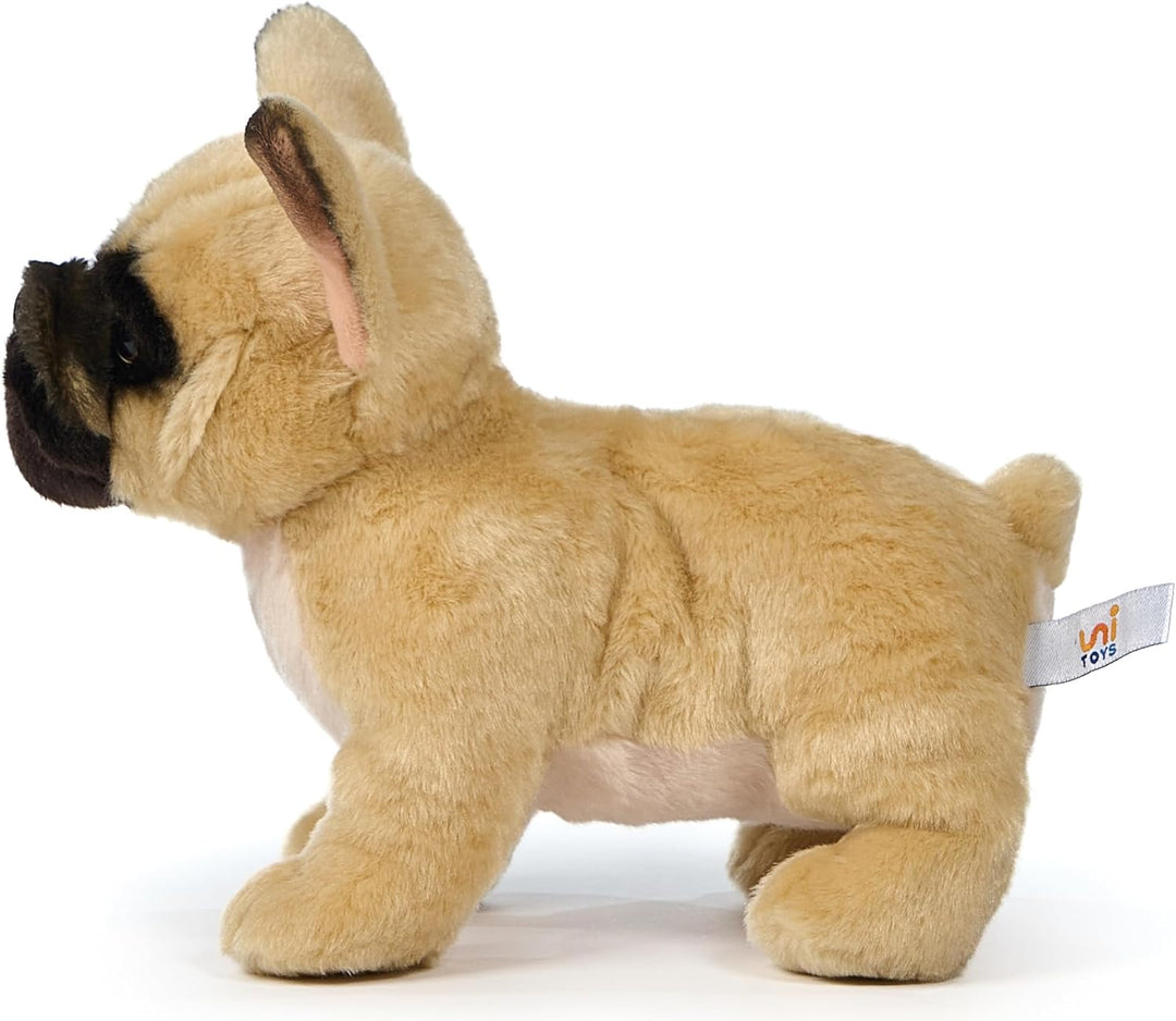 Uni-Toys - Französische Bulldogge (beige) - Ohne Leine - 26 cm (Länge) - Plüsch-Hund - Plüschtier, K