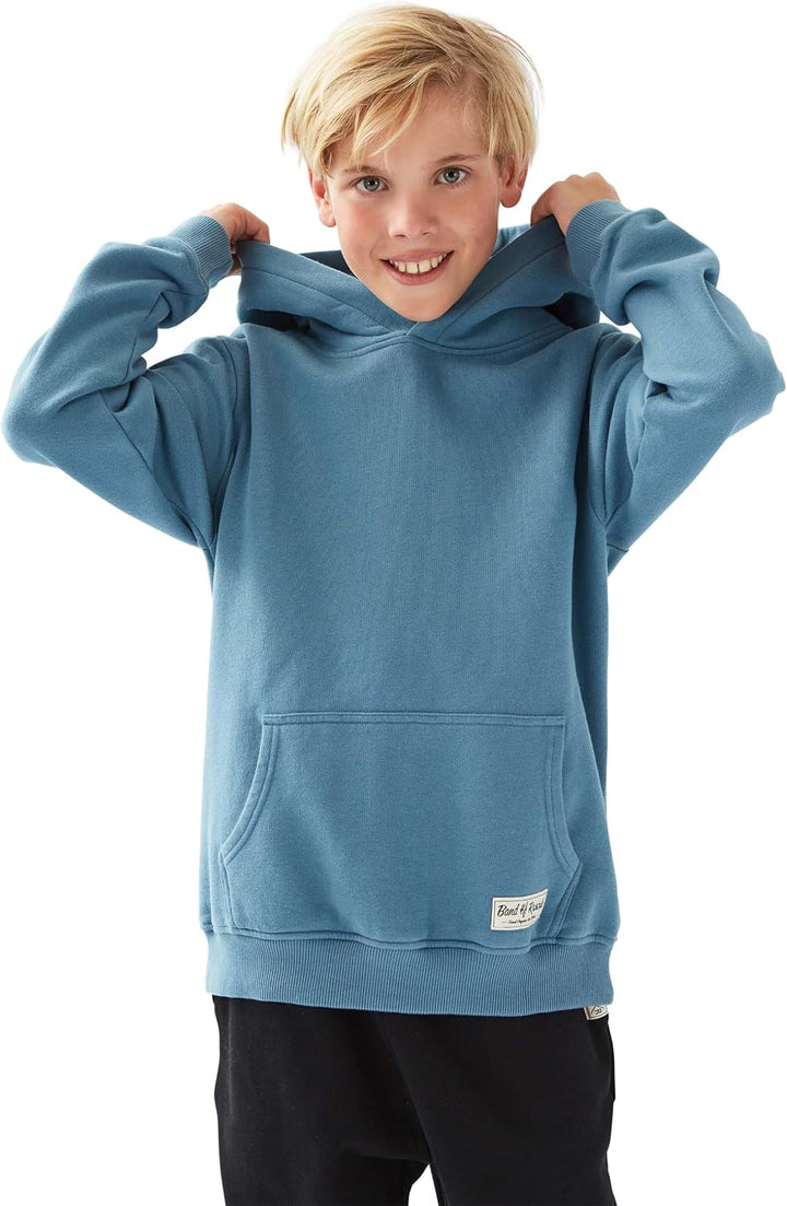 Band of Rascals Kinder Kapuzenpullover Plain aus Bio-Baumwolle 98-104 Aegean-blue, 98-104 Aegean-blu