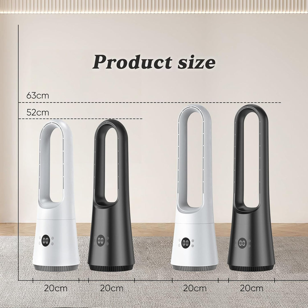 Leiser Turmventilator, Lüfter ohne Rotorblätter – 8 Stufen + Boost-Modus, 90° Oszillation, 5 m Fernb