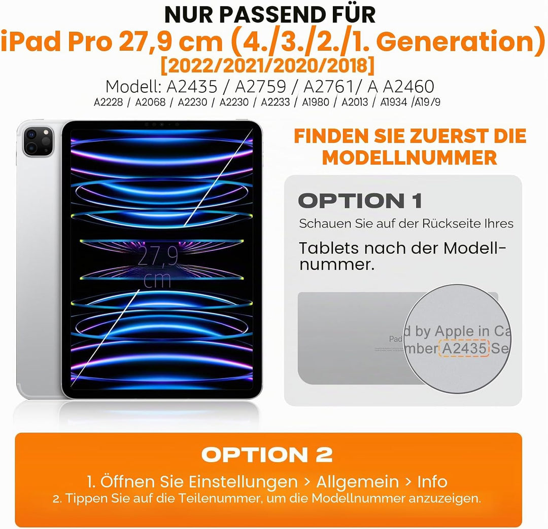 SEYMAC stock Hülle für iPad Pro 11 Zoll (4./3./2./1.Generation, 2022/2021/2020/2018), Stossfeste iPa