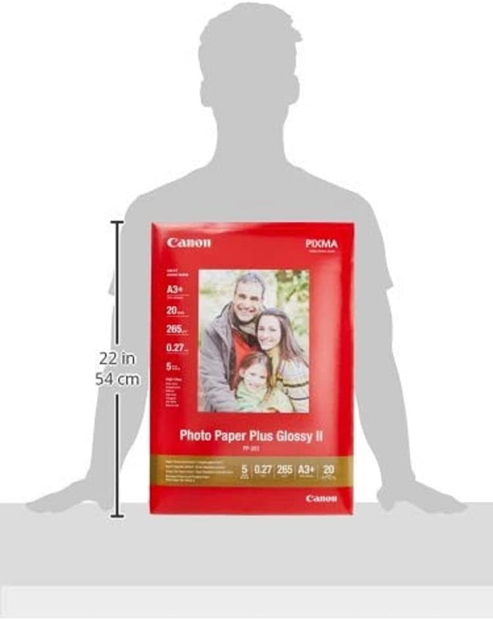 Canon 2311B021 Fotopapier PP 201 glänzend Din für Tintenstrahldrucker, Pixma Drucker, Schwarz, Weiss