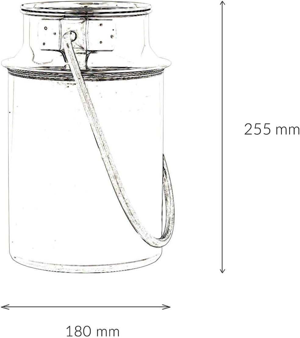 Transportkanne 6,0 ltr. Milchkanne Transportbehälter Metall Edelstahl Kanne Milchkrug